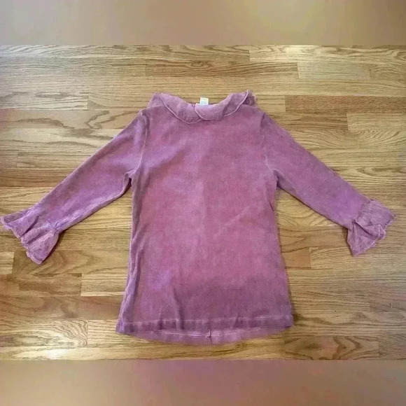 Soft Surroundings Ruffle Pink Lightly Acid Wash Top - Size Large - Picture 2 of 10